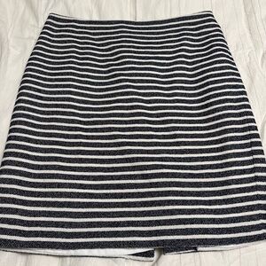 Ann Taylor Black and White Striped Skirt